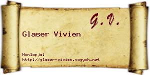 Glaser Vivien névjegykártya